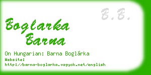 boglarka barna business card