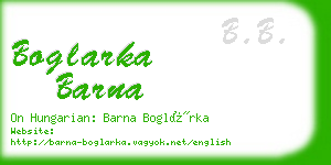 boglarka barna business card